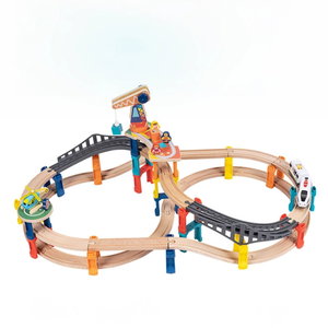 Двуетажна влакова писта с електрическо влакче, 60 части