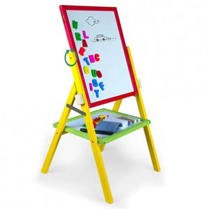 Детска магнитна въртяща дъска, двустранна, цветна