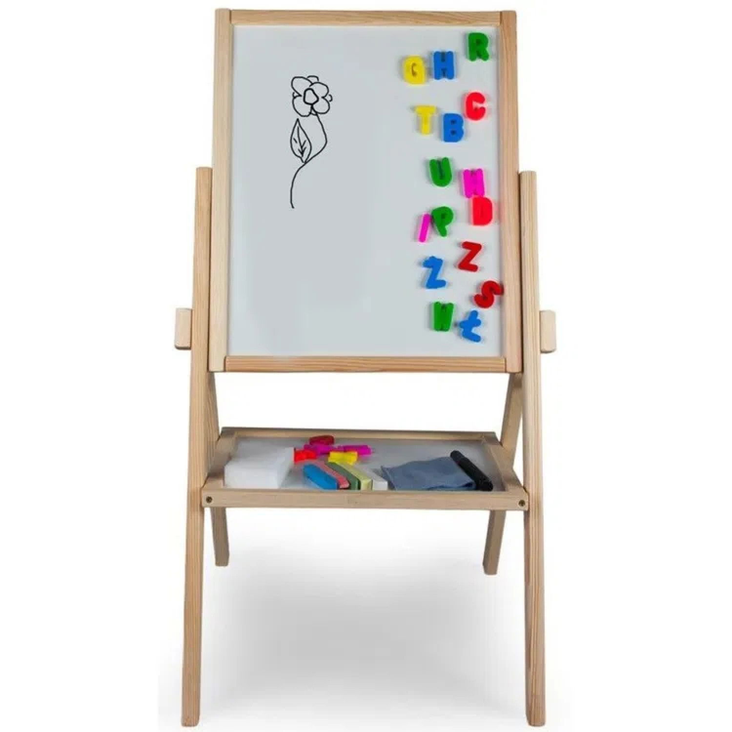 Детска магнитна въртяща дъска, двустранна, натурална