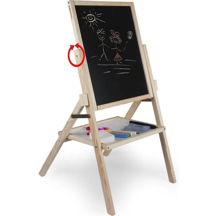 Детска магнитна въртяща дъска, двустранна, натурална