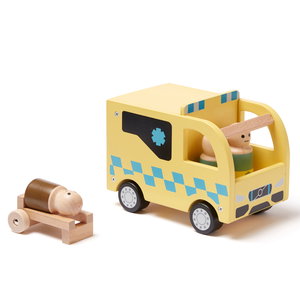 Дървена линейка с фигурки