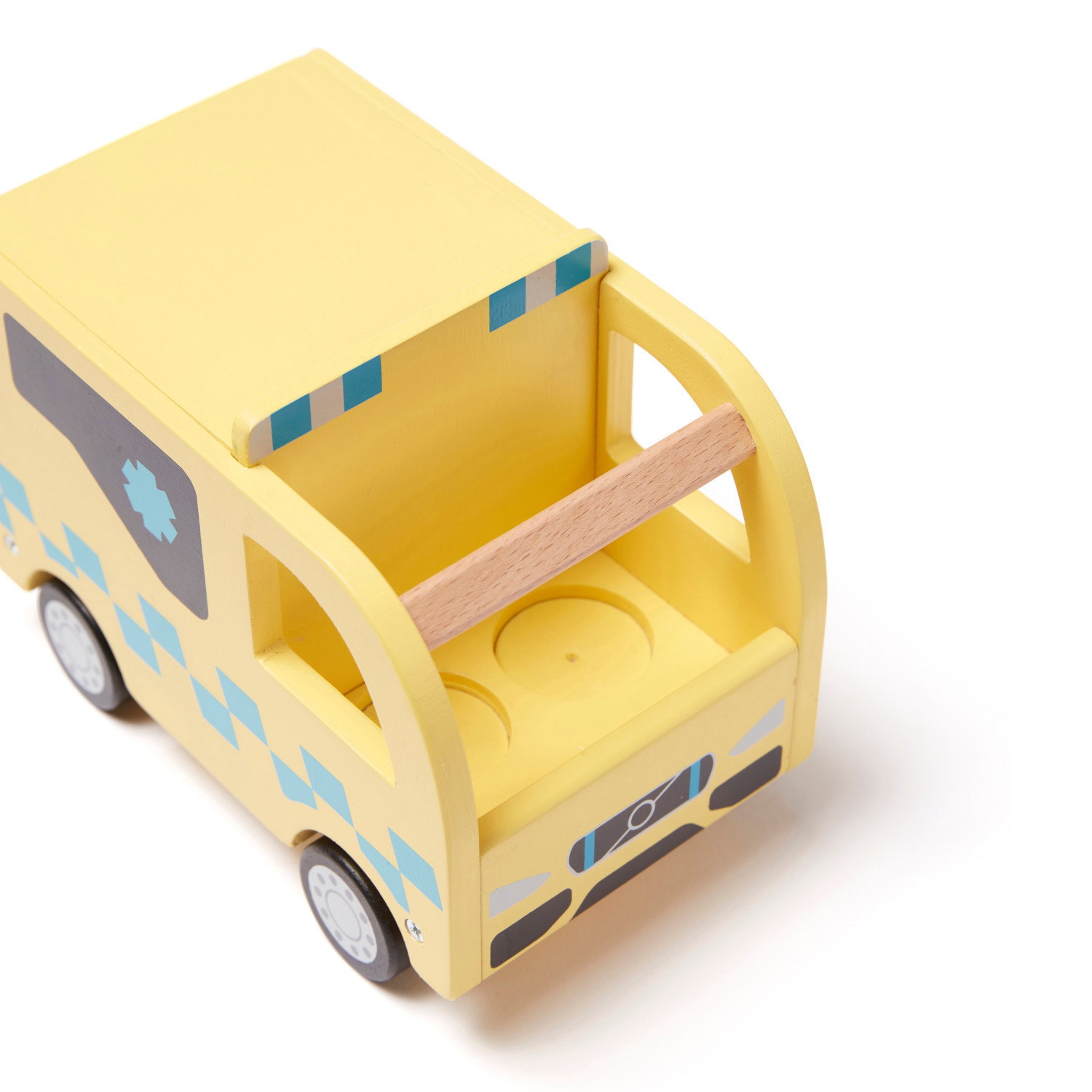 Дървена линейка с фигурки