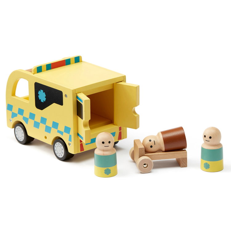 Дървена линейка с фигурки