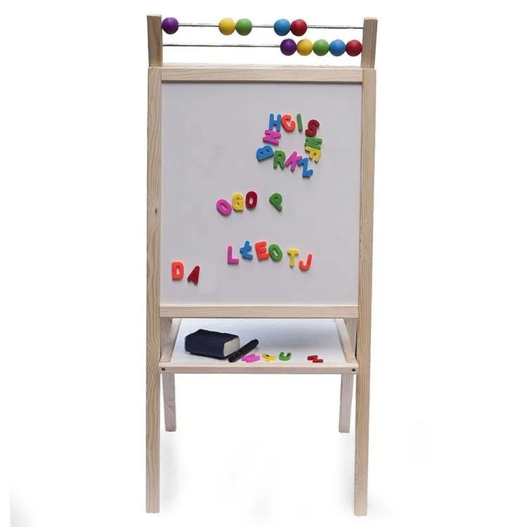 Детска магнитна дъска, двустранна, с тебешири и маркер