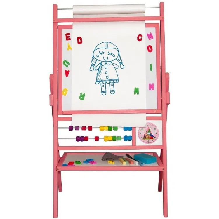 Детска магнитна въртяща дъска, розова