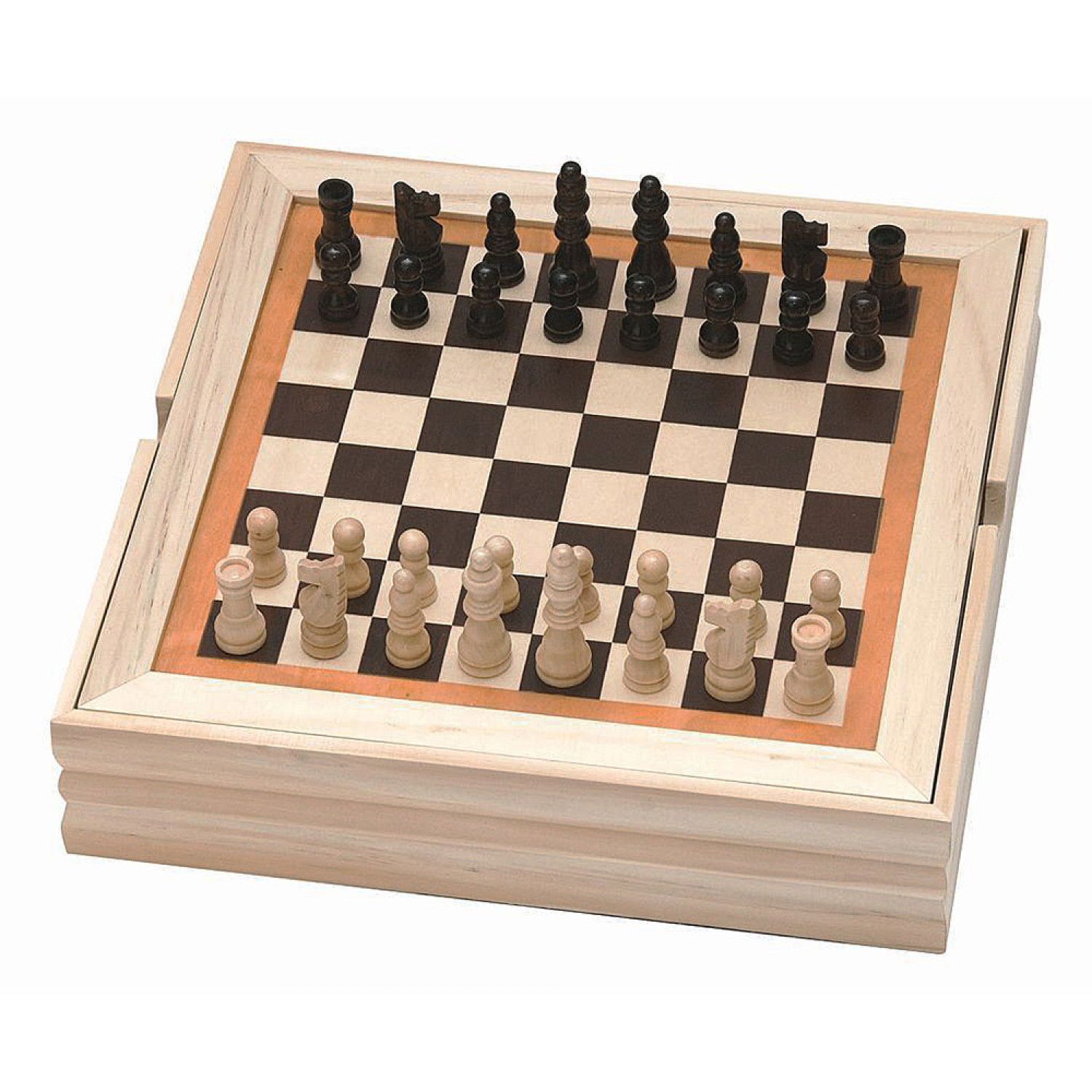 Дървен комплект класически настолни игри