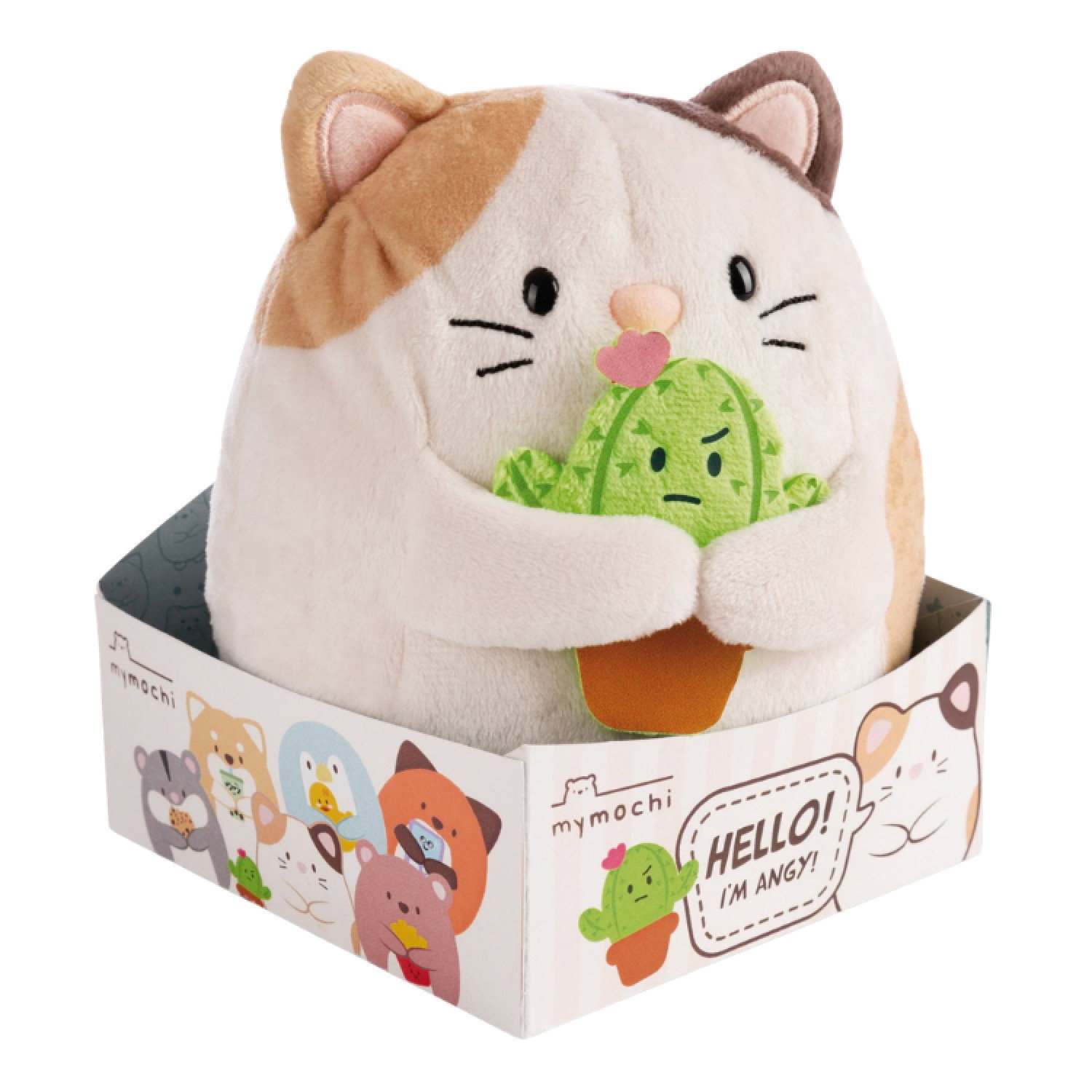 Мека играчка коте Анджи с кактус