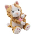 Мека играчка Мама котка с котенце NICI