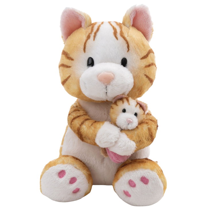 Мека играчка Мама котка с котенце NICI