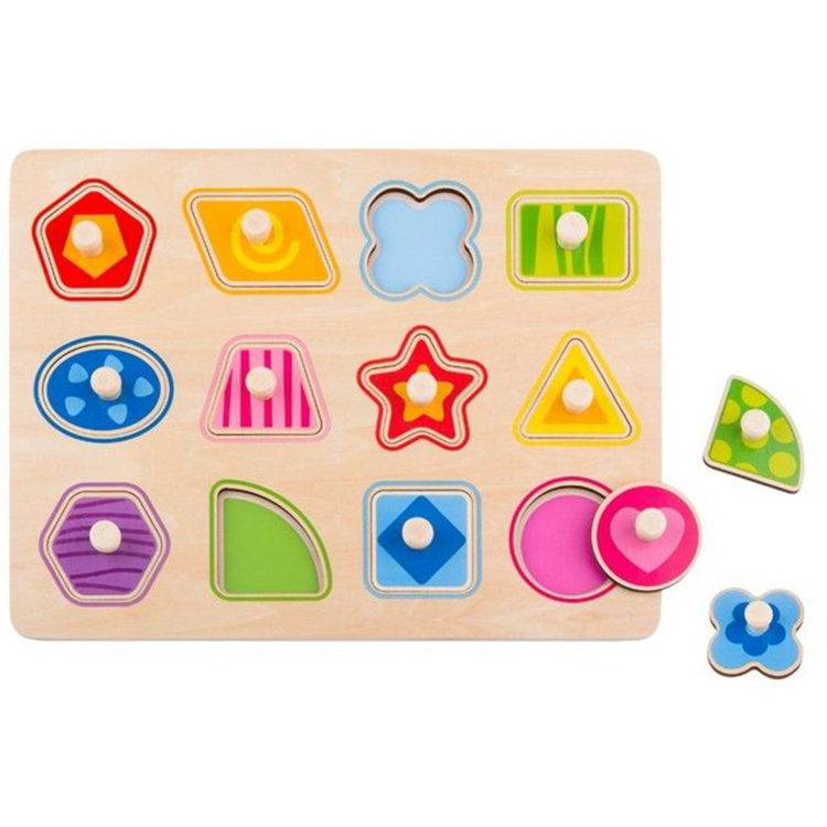 Дървен пъзел Уча формите