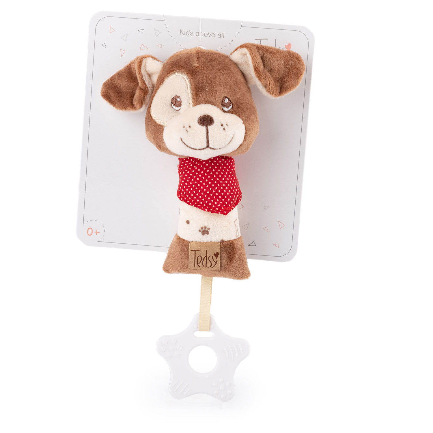 Мека бебешка играчка за гризане, куче