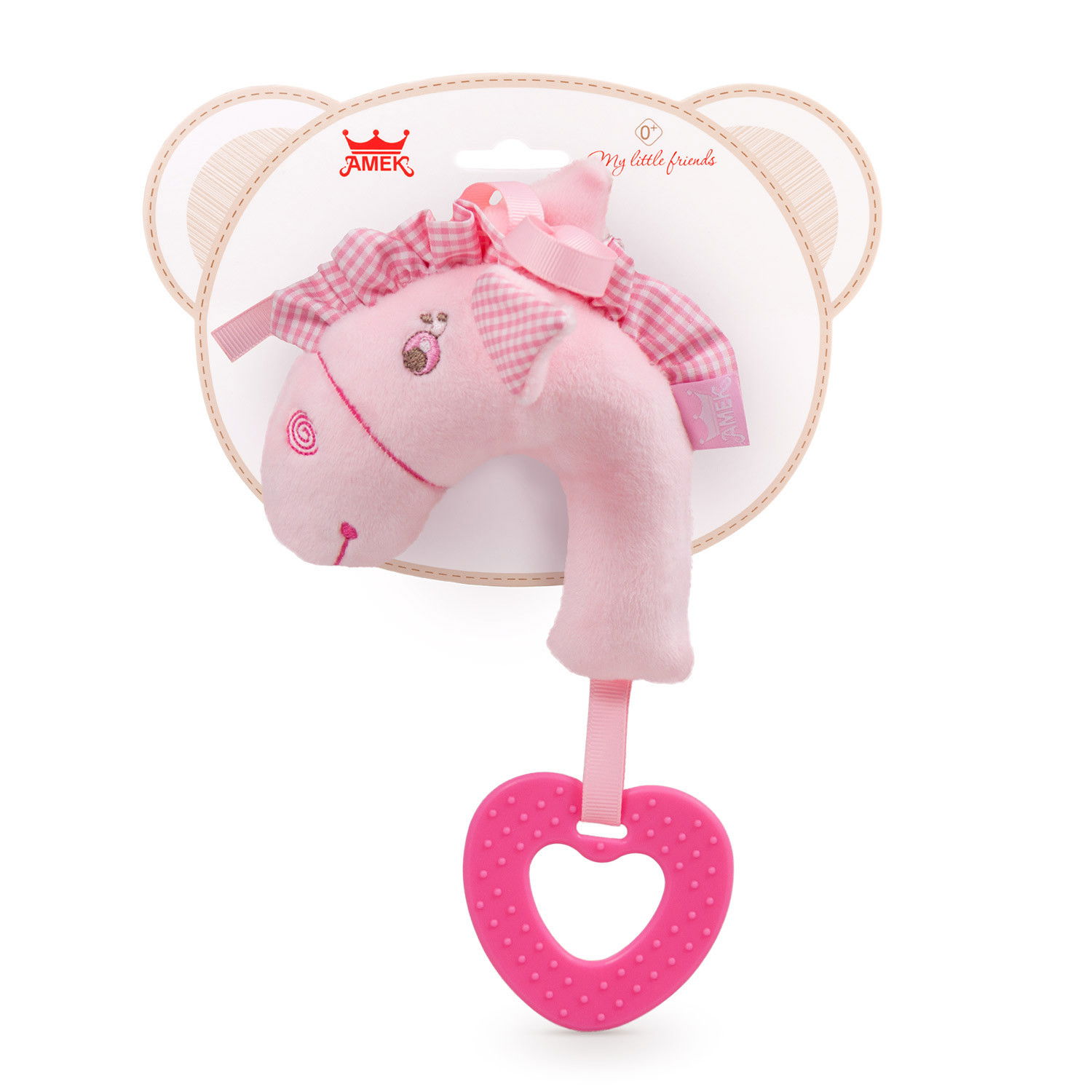 Мека бебешка играчка за гризане, пони