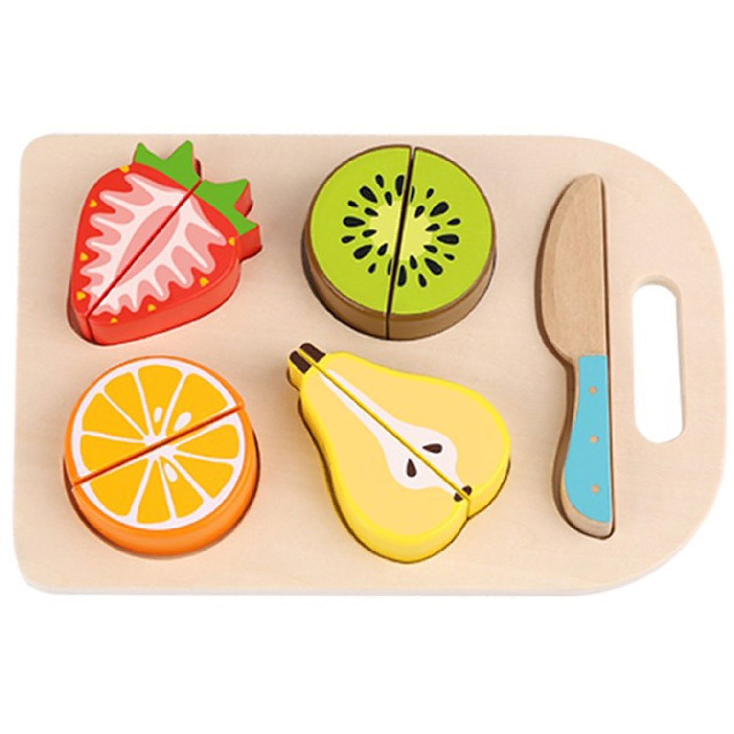 Дървени плодове за рязане с дъска