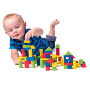 Дървен конструктор в кофа, 50 части