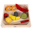 Дървени плодове за рязане в щайга