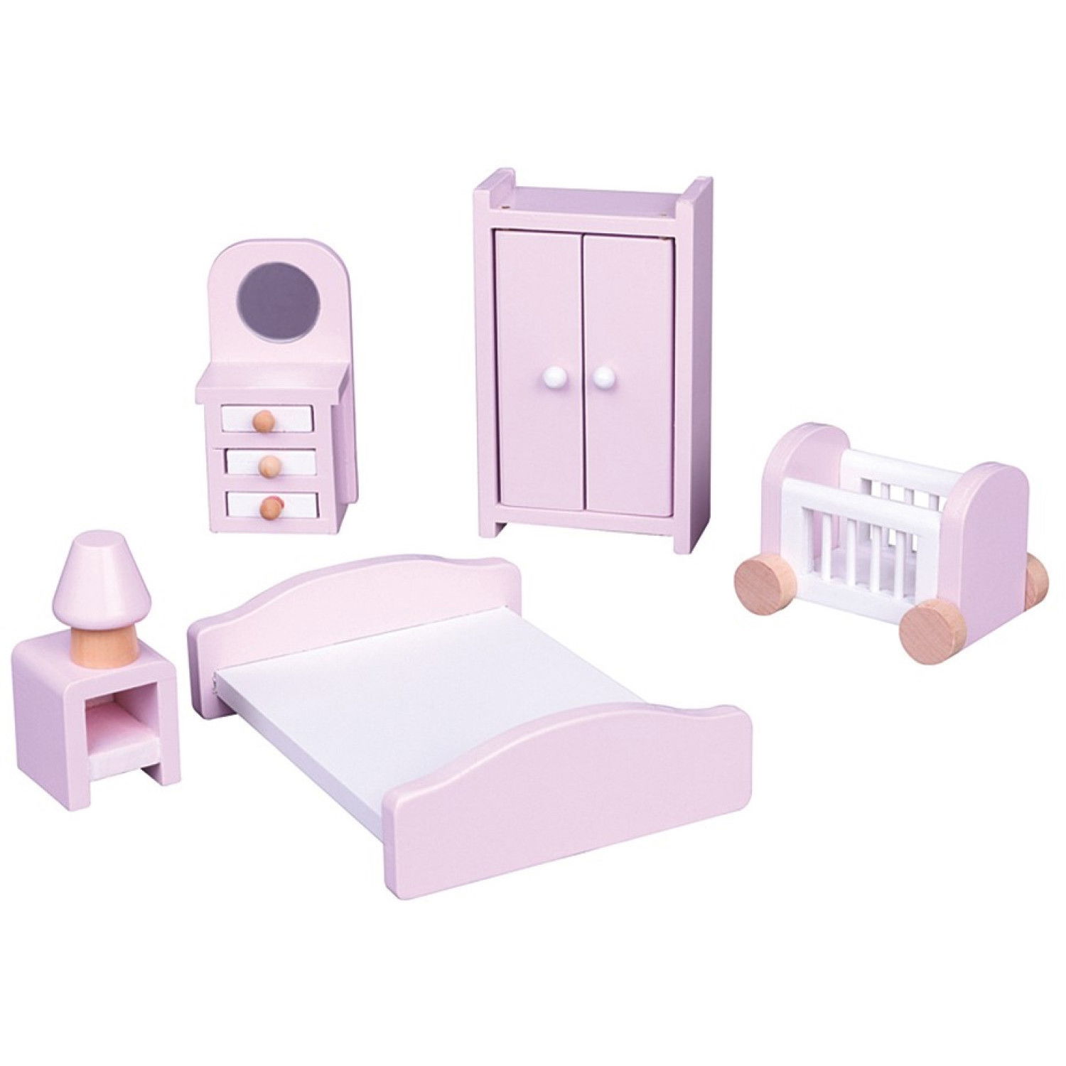 Дървена играчка мебели за игра, Спалня