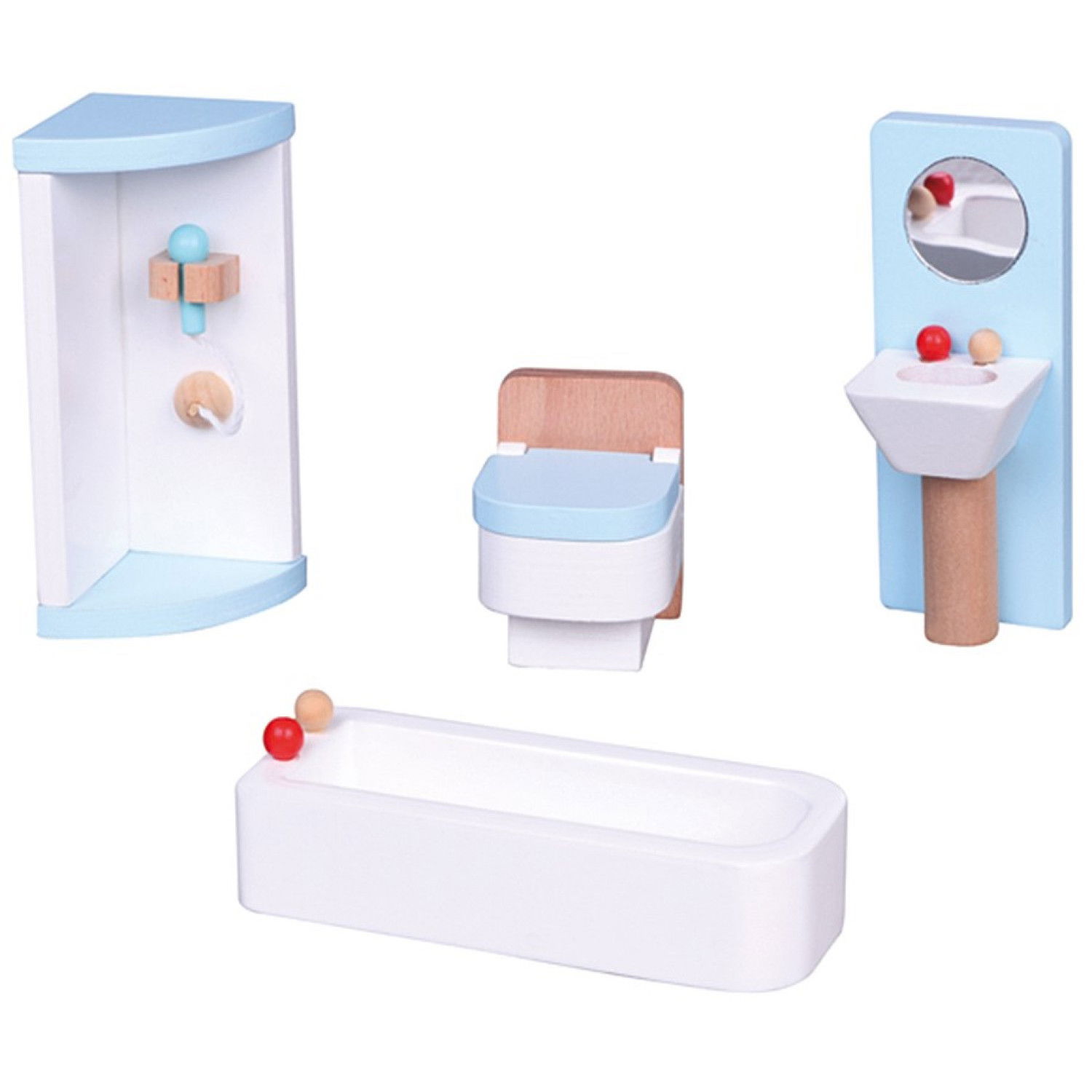 Дървена играчка мебели за Баня