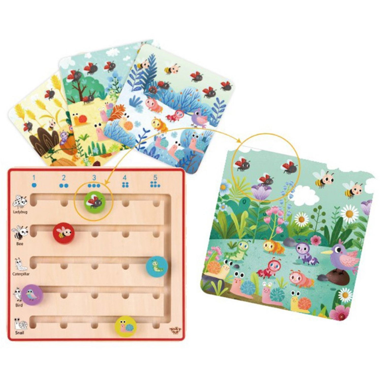 Дървена игра за броене