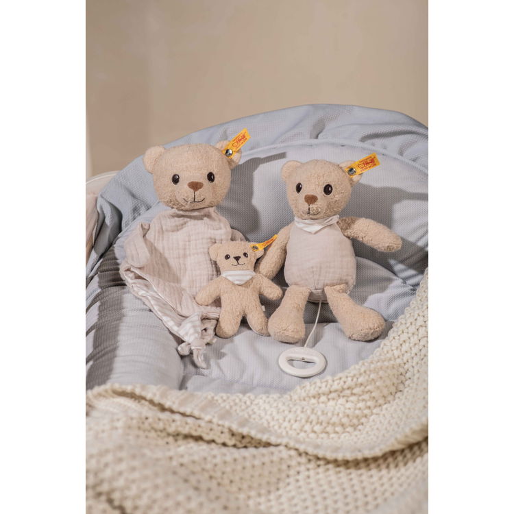 GOTS Noah Teddy bear with rustling foil and rattle