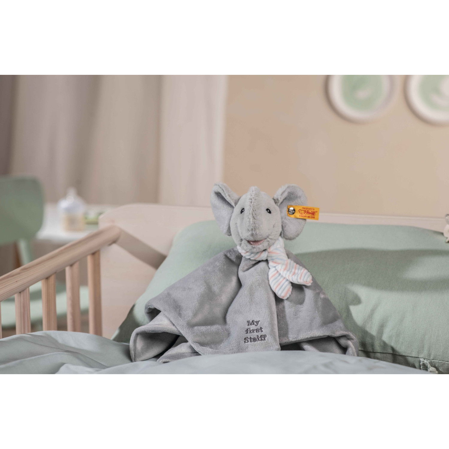 My first Steiff Ellie elephant comforter