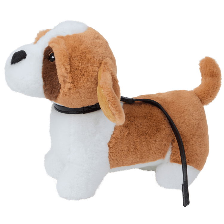 Плюшено куче с каишка