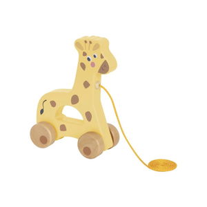 Дървена играчка за дърпане Жираф