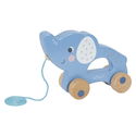 Дървена играчка за дърпане Слон