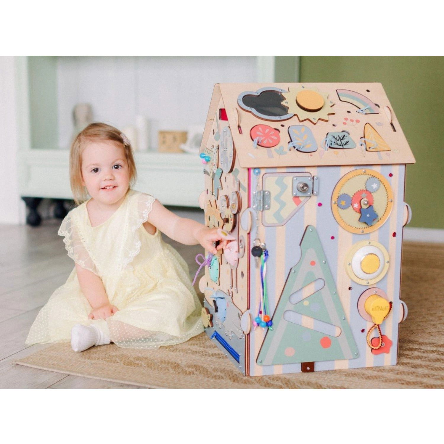 Образователна Къщичка с LED осветление ZOO пастел