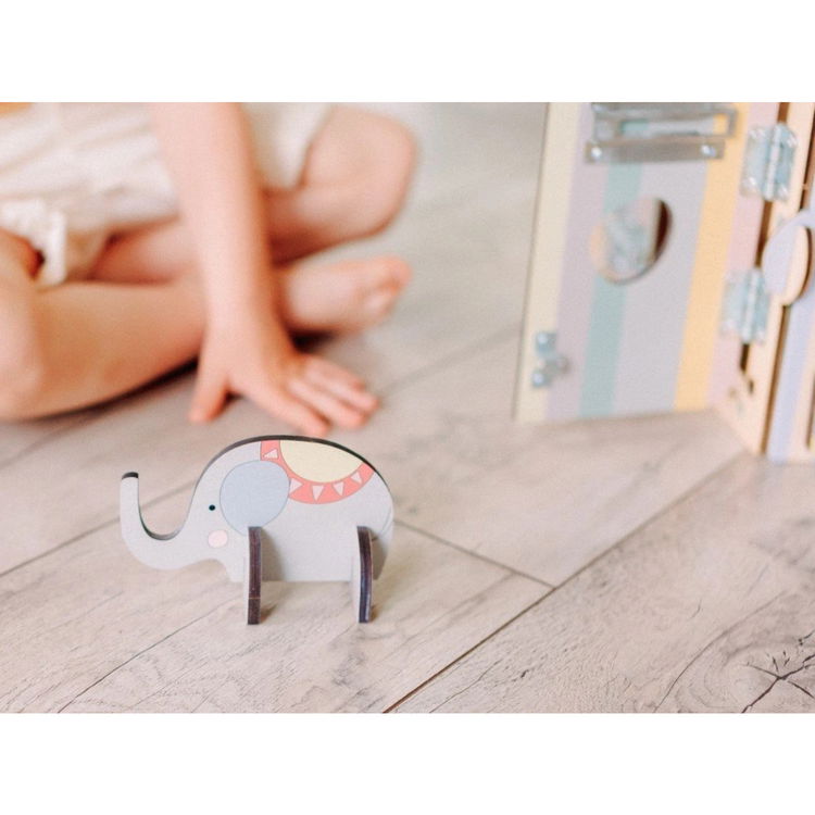 Образователна Къщичка с LED осветление ZOO пастел