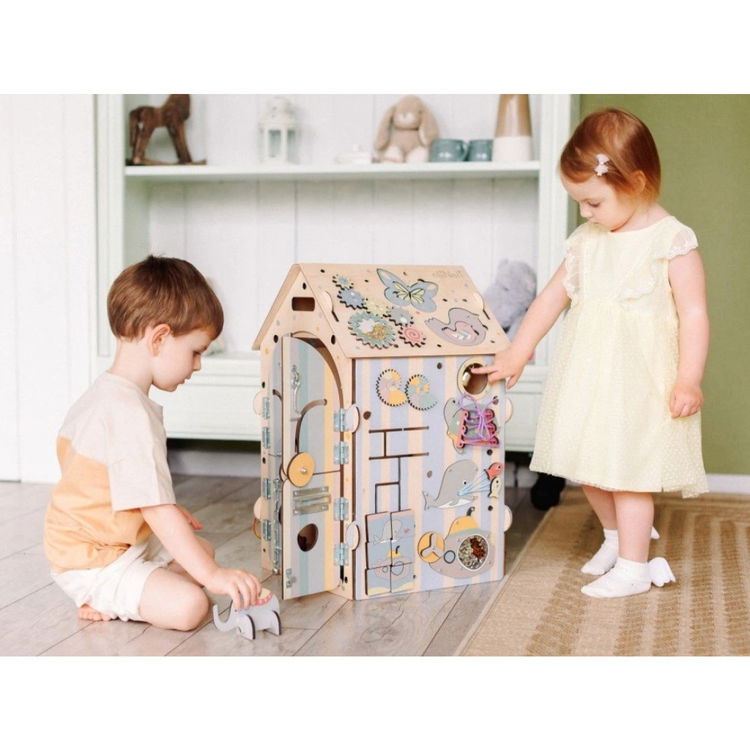 Образователна Къщичка с LED осветление ZOO пастел