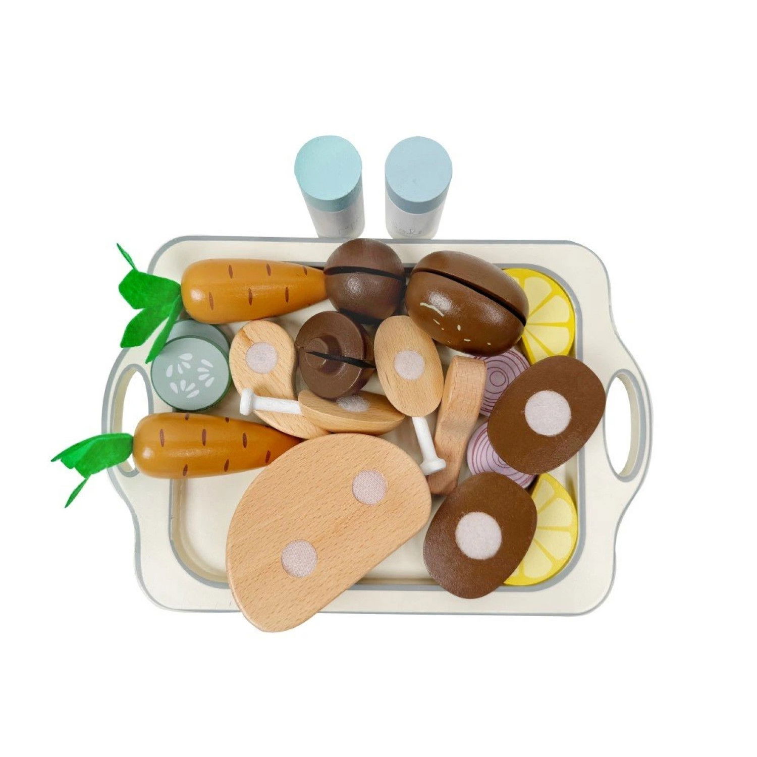 Дървено пиле със зеленчуци