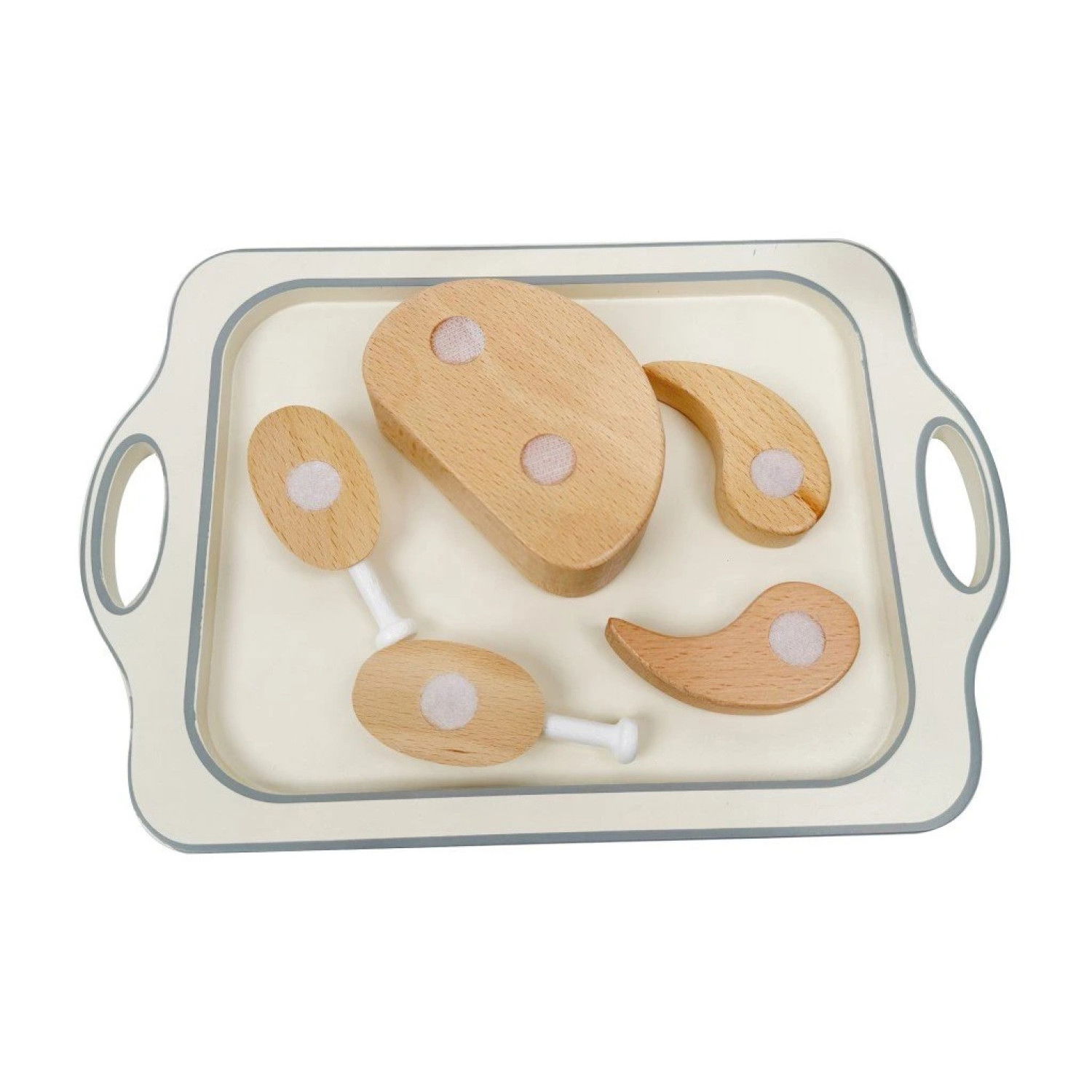 Дървено пиле със зеленчуци