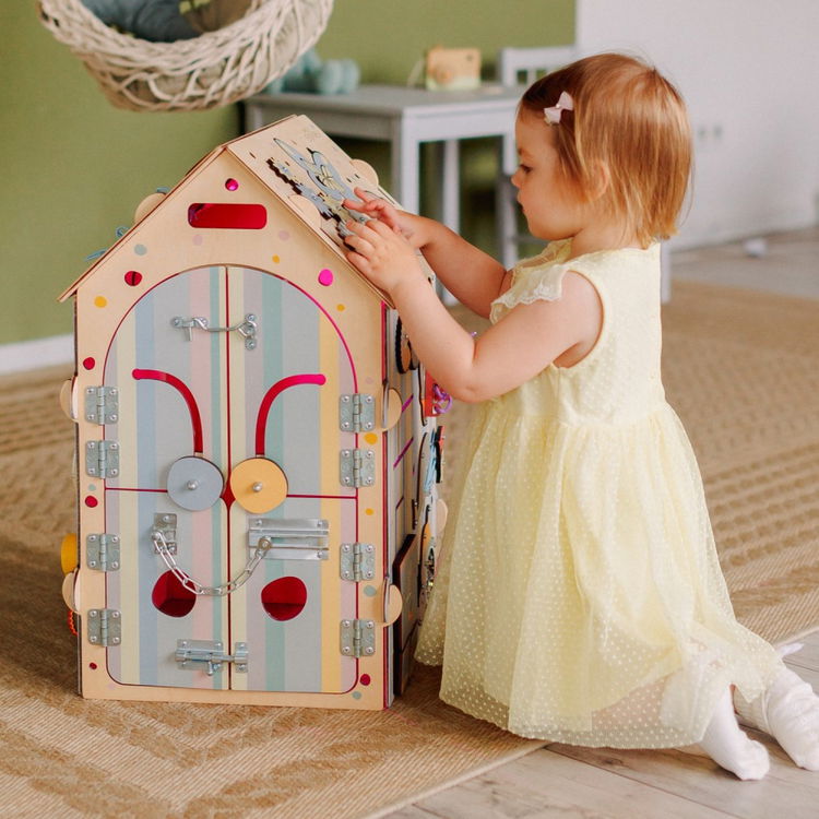 Образователна Къщичка с LED осветление ZOO пастел