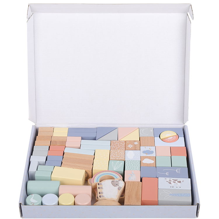 Дървен конструктор Ферма, 70 части