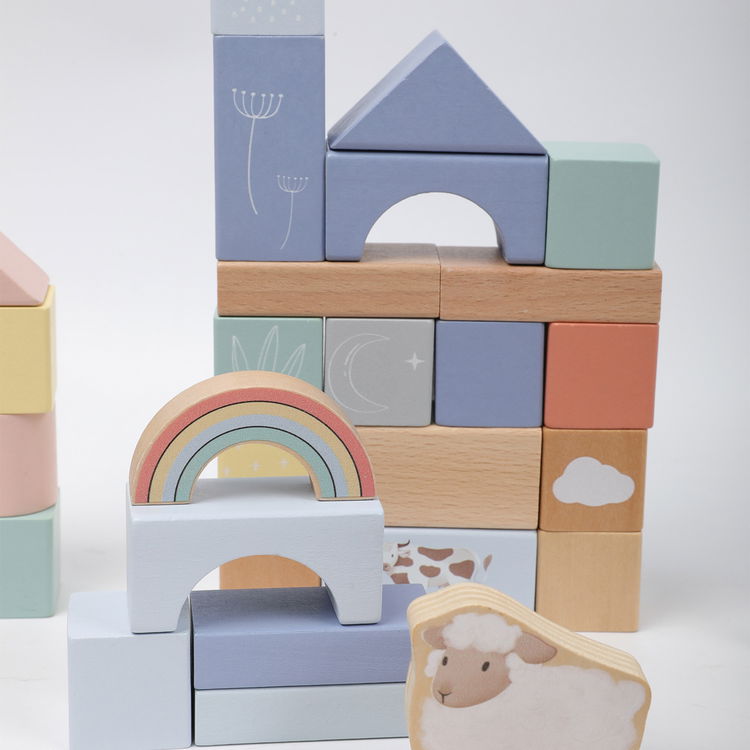 Дървен конструктор Ферма, 70 части