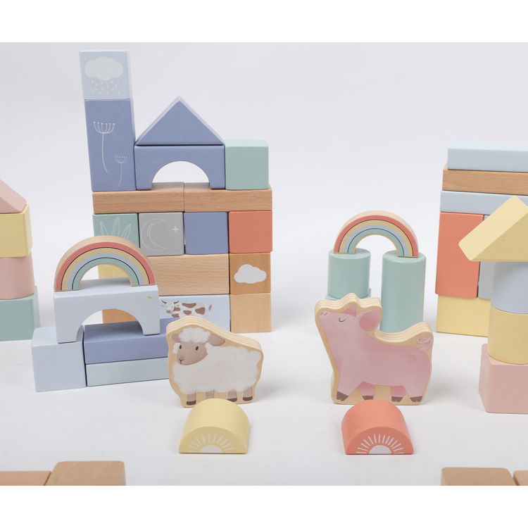 Дървен конструктор Ферма, 70 части