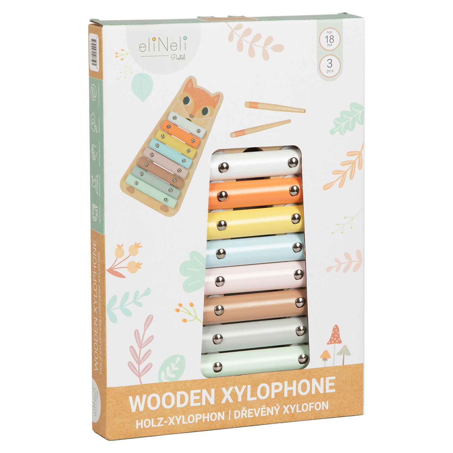 Дървен ксилофон за деца - Лисица